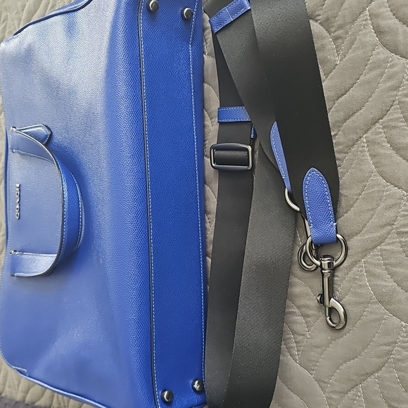 Coach Royal Blue Leather Briefcase - Picture 5 of 5